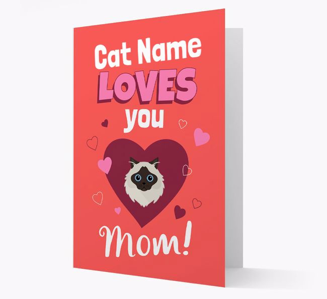 'Loves You Mom' - Personalized {breedCommonName} Card